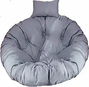 Egg Chair Cushion, Chair Cushion, Cushion Replacement Outdoor, Hanging Chair Thick Round Garden Chair Cushions, Stain Resistant Silk Chair Pads(Grey)