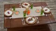 Pumpkin and Grapes on Burlap Table Runner (15'x35")