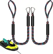 Dock - 4 Feet Dock Rope Boat Rope with Stainless Steel Clips | Mooring Stretch Rope, Adjustable Shock Cords Docking Accessories for Boats Puchen