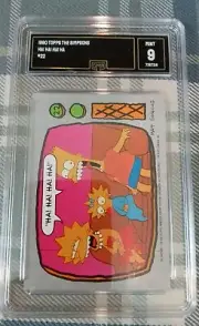 1990 Topps SIMPSONS #22 Card GMA not PSA Grade 9 Bart Lisa Maggie Rookie