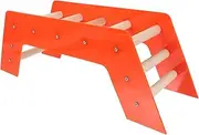 DRESSOOS Parrot Stair Slide Hammock Parrot Stand Simulated Bird Hanging Pet Hamster Ladder Bird Platform Macaws Rat Cockatiel Hamster Pet Trampoline Ladder Wooden Stick Orange