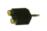 CARSON - Rock Plugs Adaptor 3.5 Stereo Jack to 2 x RCA Socket