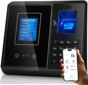 Time Clock,App-Based,Face,Card &Fingerprint Attendance Machine with 10 IC Card