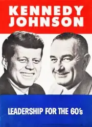 Original 1960 John F. Kennedy-Johnson Jugate campaign Poster 13 1/2" x 17 1/2"