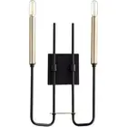 Quorum International 530-2-6980 Hope Wall Sconce Noir and Aged Brass