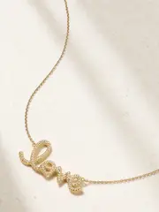 [Sydney Evan] Sydney Evan - Medium Love 14-karat Gold Necklace - One size One size Gold