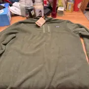 Patagonia Better Sweater M Green Long Sleeve Outdoor Preppy 1/4 Zip Pullover