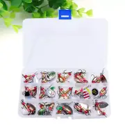 30 Pcs 30 Pcs Lifelike Topwater Fishing Lures with Treble Hooks Colorful