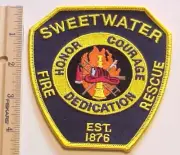 SWEETWATER TN FIRE RESCUE DEPARTMENT EST 1876 PATCH NEW FREE SHIPPING !!!