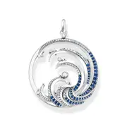 Thomas Sabo THOMAS SABO Pendant Wave with Blue Stones