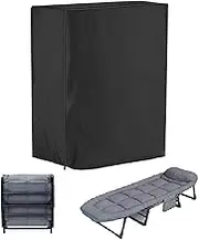 Folding Bed Storage Cover - Folding Mattress Bag, Folding Bed Protector Cover | Black Folding Bed Storage Cover and Folding Bed, Adjustable Drawstring