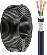 3 Core 1.5MM2 Shielded Wire RVVP 65 to 328ft RVVP Copper Core Shielded Signal Cable 3 Multi-core 0.2MM2~1.5MM2 for Signal Transmission Industrial Machinery(164ft,0.75MM2)