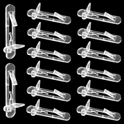 40 Pieces Plastic Locking Shelf Pins, Shelf Support Pegs Clear Shelve Holder Ki