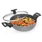 MILTON Black Pearl Aluminum Induction Wok, 24 cm /2.8 L, Grey