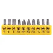 L Shape 1/4in Hex Socket Wrench Double Head With Various Screwdriver Bits.