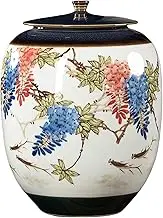 Ceramic Decorative Ornaments, Beautiful And Practical, Large Jar Mouth Design, Accommodating A Wider Range Of Rice, Flour, Grains, Nuts And So On(25kg/881oz)