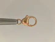 8mm TINY 18k Solid Rose Gold Fancy Designer Lobster Necklace Chain Trigger Clasp