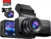 Dash Cam Front and Rear: 2.5K+1080P Dual Dash Camera for Cars, S70 Car Camer wi
