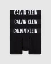 Intense Power Cotton Trunks 3 Pack in Black