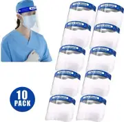 10 PCS Full Face Protection Safety Shield Anti-Splash Clear Reusable Cover
