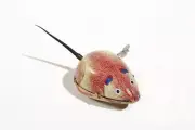 Clockwork Brown Mouse Tin Toy.