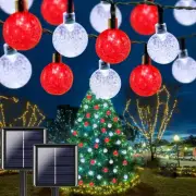 Outdoor LED Solar String Lights Led Waterproof Crystal Globe 8 Modes Garden Pati