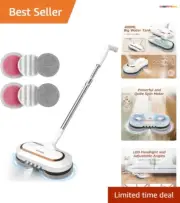 S2 Cordless Electric Spin Mop with LED Light & 60 Min Runtime for Easy Cleaning