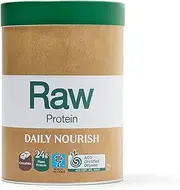 Amazonia Raw Protein Daily Nourish Chocolate – All-in-One Vegan Plant Protein & Multivitamin, low FODMAP, Certified Organic, Kosher, 24.5g Protein, Dietary Fiber, Gluten-Free, No Added Sugar, Supports Digestion & Immunity – 750g