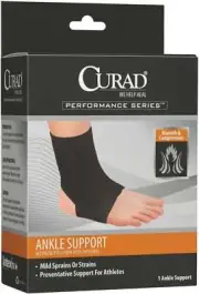 Curad Ankle Support Neoprene Pull-Over w/Open Heel Medium