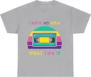 [Generic] 80's Nostalgia Cassette Tape Retro 80s Music Lover T-Shirt for Adults Crew Neck Short Sleeve Tee Shirt