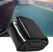 5 Mil Pond Liner, 6x8m/7x10m/8x12m/10x15m Pond HDPE Skins Small Fish Pond Liners Black Pond Tarp Easy Cutting Underlayment for Fountains, Waterfall and Water Gardens(8x10m(26.2x32.8ft))