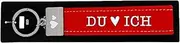 Depesche 4298-023 Looped Felt Keyring with Engraved Metal Finish and Iconic Print Luxury Sledge Red Approx. 18.7 x 4.4 x 1 cm