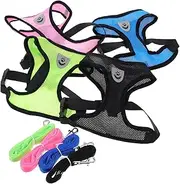 Happyyami 4 Sets Pet Harness Goose Harness Puppy Walking Vest Belt Leash for Dog Walking Puppy Traction Harness Puppy Harness Cat Vest Pet Chest Strap Pet Vest Pets Polyester Sandwich Mesh