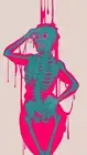 Pink Skeleton Sticker Decal