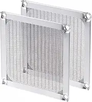 [sourcing map] 120mm Computer Fan Filter Grills Stainless Steel Mesh Dustproof Case Cover for Computers, Pack of 2