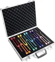 Chakra Tuning Fork Set Replacement Accessories for Healing,Sound Therapy,Keep Body,with Rubber Mallet,Wrench,Cleaning Cloth and Aluminum Box