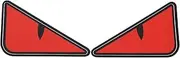 X AUTOHAUX Reflective Bumper Decal Red Square Little Devil Eyes Reflective Car Sticker Personalized Decoration Vehicle Body or Door or Window