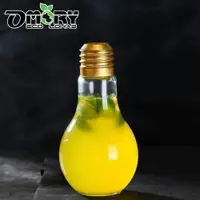在飛比找松果購物優惠-【OMORY】創意燈泡造型玻璃水杯-400ml (6折)