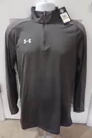 Under Armour Heatgear Small Grey 1/4 Zip Pullover Shirt New With Tags