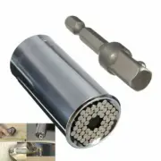 New 7-19mm Universal Socket Wrench With Power Drill Adapter 2 Pieces Set
