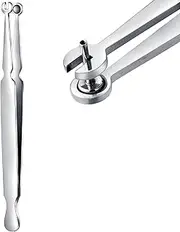 QWALIT 1pcs Piercing Assistant Tool Barbell Jewelry Clamps Pliers Piercing Catch Stainless Steel Tweezers for Tongue Rings Labret Lip Studs Flat Back Earrings Holder Changing Jewelry Removal Tools