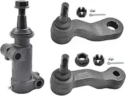 ASTARPRO Idler Arm, 4-Groove Pitman Arm, Steering Idler Arm Bracket Assembly（4WD Includes Frame Bracket Assembly and Grease Hose）- 3pc Set Suspension Kits