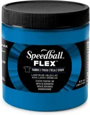 Speedball Flex Screen Printing Fabric Ink 8oz-Lake Blue FLXINK8-45202
