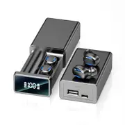 LED Real-Time Digital Display Stereo Bluetooth Wireless Waterproof Earphones
