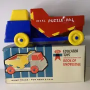 IDEAL Educator TOYS PUZZLE-PAL DUMP TRUCK c. 1960 in ORIGINAL BOX