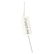 10 Pcs Axial Lead Ceramic Cement Power Resistor 220 Ohm 5W White