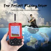 100m Wireless Smart Fish Finder Rechargeable Sonar Sensor Fishfinder Dot Matrix