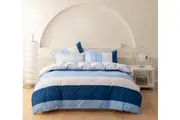 Mannix Striped Quilt/Doona/Duvet Cover Set