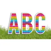 Alphabet Yard Decoration 18 in, Waterproof Yard Signs (Fidget Popper) 19669