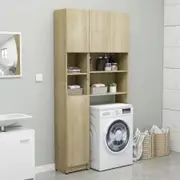 Washing Machine Cabinet Set Sonoma Oak Chipboard